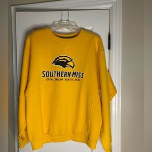 Southern Miss Golden Eagles Russell Sweatshirt Pullover Gold L